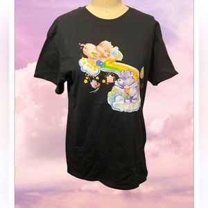 Care Bears Black / Multi Graphic Oversized,T-Shirt Size Medium New With tags